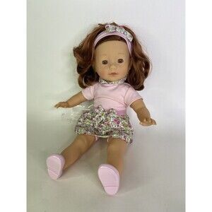 Corolle Ma Pia Doll Sleepy Eyes Pink Floral Outfit and Shoes Soft Body Freckles